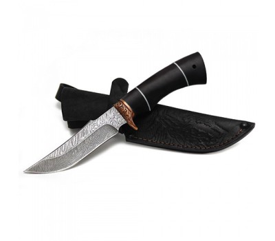 Нож "Кабан малый III" (дамаск,граб+фторопласт)