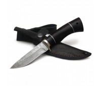 Нож "Крот III" (дамаск,граб+фторопласт)