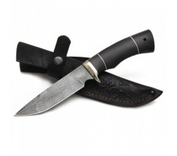 Нож "Куница малый III" (дамаск,граб+фторопласт)